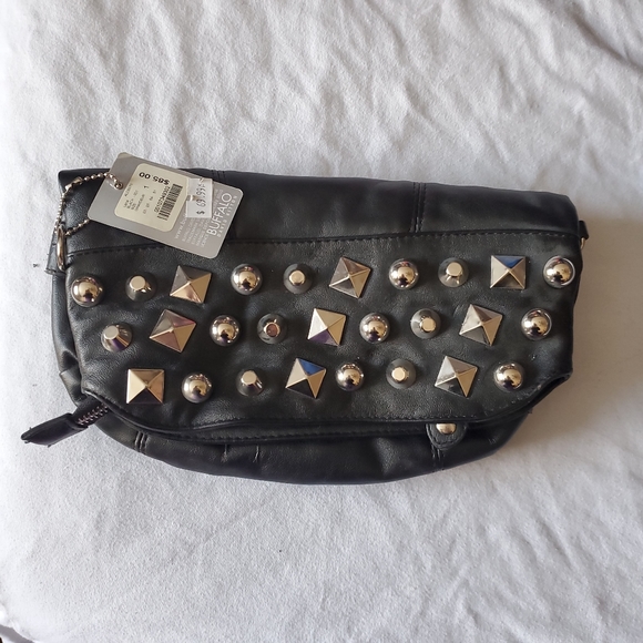 Black fold over clutch purse - Picture 4 of 4